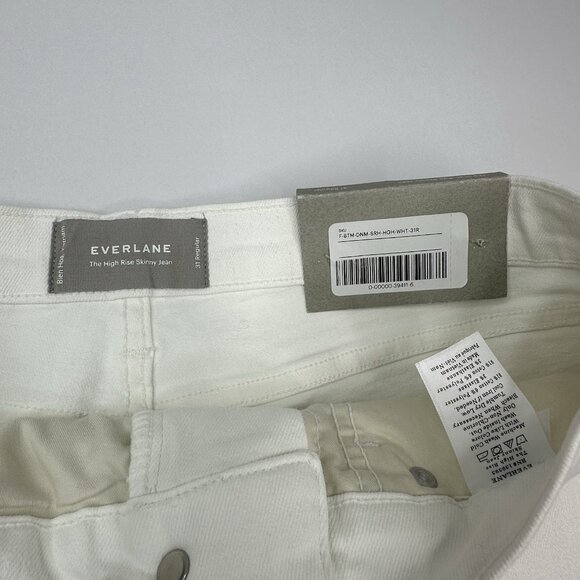 Everlane Women's NWT White The High Rise Skinny Minimalist Ankle Jean W31.25/L28 - Picture 5 of 12